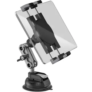 Heavy Duty Dashboard & Windshield Tablet Holder  Mount, 360?2-Stage Stand Metal Bracket Suction Cup for 4.7-12.9" iPad Pro/Air/Mini/ Galaxy Tab, for   Wall Desk Kitchen