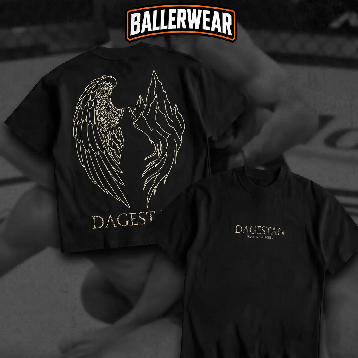 BALLERWEAR Men's UFC Islam Makhachev Dagestan T-Shirt, The Baddy UFC Graphic Tee, UFC MMA Shirt, Gift for Fighters, Sports Apparel Cotton Tee, Gift for you, Made In USA.