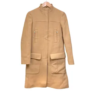 Pre-owned PRADA Wool Small Leather Goods Coat
