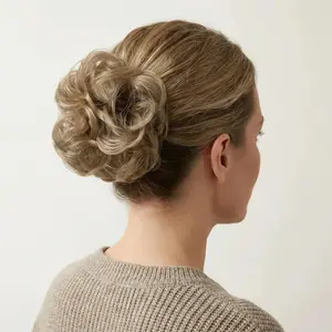 Small Messy Bun Hair Piece – Curly Synthetic Scrunchie