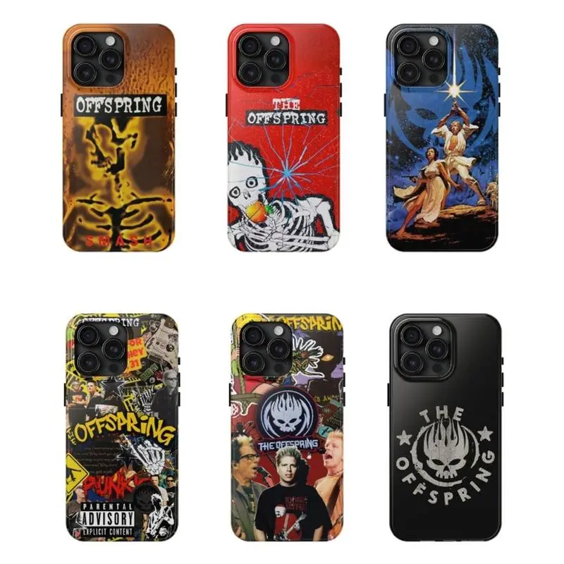The Offspring Phone Case, 90s Punk Rock/Alt Rock Band Aesthetic, Tough Shockproof Protective Cover, Music Fan Gift, Compatible with iPhone 11-17 Pro Max/Plus, Accessories, Smartphone
