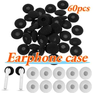 60pcs headphone set, earplug replacement set, headphone pad cover, ear pad replacement set, external call call call headset cover, circular hanging ear earphone cover, headphone noise reduction protection set, earplug pad protector, isolation cap, soft