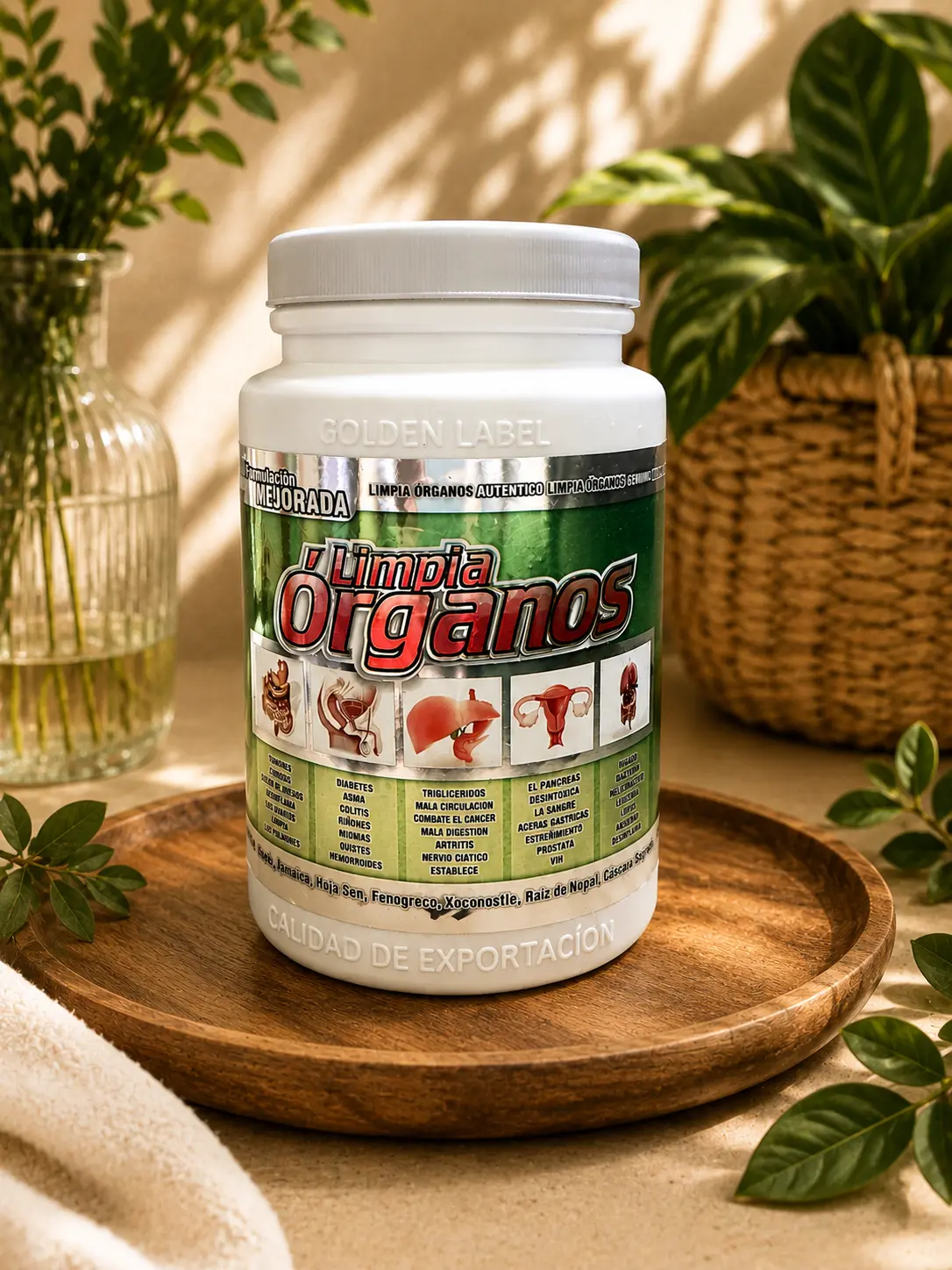 Limpia Organos golden Powder for Enhanced Health Detoxification Reduces Inflammation Manages Anemia & Urinary Tract Issues