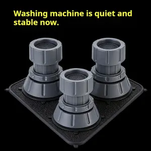 Automatic Washing Machine Foot Pad, Thickened Universal Anti-Slip Shockproof Adjustable Height Bracket, Silent Dedicated Support Stand