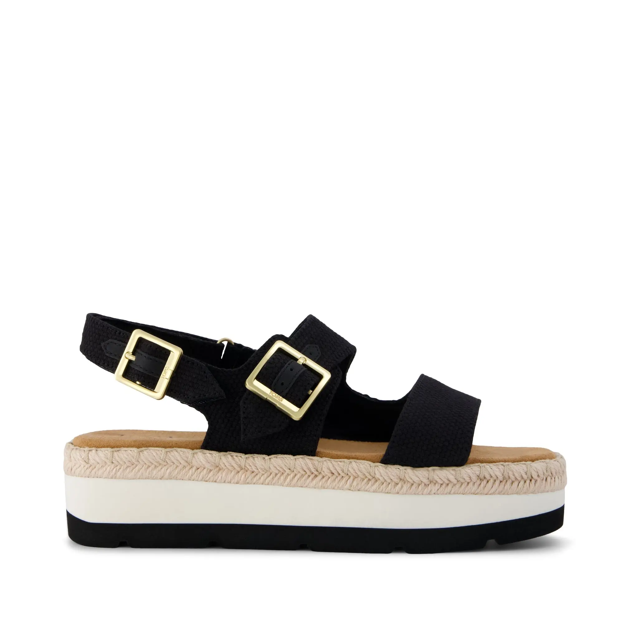 Womens Giana Flatform Sandal Black Woven Womens Giana Flatform Sandal Black Woven