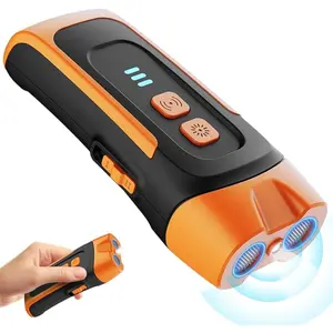 Dog Bark Deterrent No Barking Device Convertible Ultrasonic Bark Control Device with Led Flashlight Ideal for Indoor Outdoor