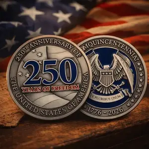 Official Liberty Forged America 250th Anniversary Commemorative Coin, 1776-2026 Collectible Coin, Patriotic Independence Day Gift, 3D Commemorative Medal