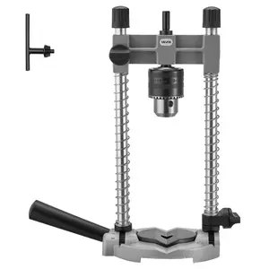 fathersdaygift VEVOR Drill Guide, Multi-Angle Press Portable Precision Drilling Guide Jig Attachment, with Large Handle and Mounting Holes, Aluminum Alloy, for Drilling Angled or Straight Holes, for Wood Working