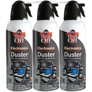 Dust-Off Falcon Compressed Gas (152a) Disposable Cleaning Duster 3 Count, 10 oz. Can (DPSXL3), Black