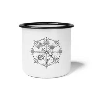 Milokan Vèvè Enamel Camp Cup - Camping, Hiking, Coffee Lover Mug, Outdoor Adventure Cup, Picnic Drinkware