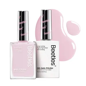 Beetles Pink Nail Polish & Gel Nail Polish Set – 2-Piece 15ml Gel & Nail Lacquer Duo for Long-Lasting, Salon-Quality Shine, Gift for DIY & Salon Manicures, Nail Products, Soak Off Gel, UV Gel Set