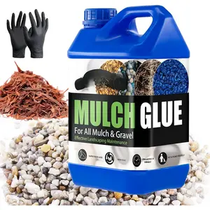 Mulch Glue for Landscaping 1.25 Gallon, Ultra Concentrated Rock Glue & Gravel Binder, Long-Lasting  Mulch Stabilizer, -Dry Landscape Binder for Pea Gravel, Paths, Patios & Garden Beds