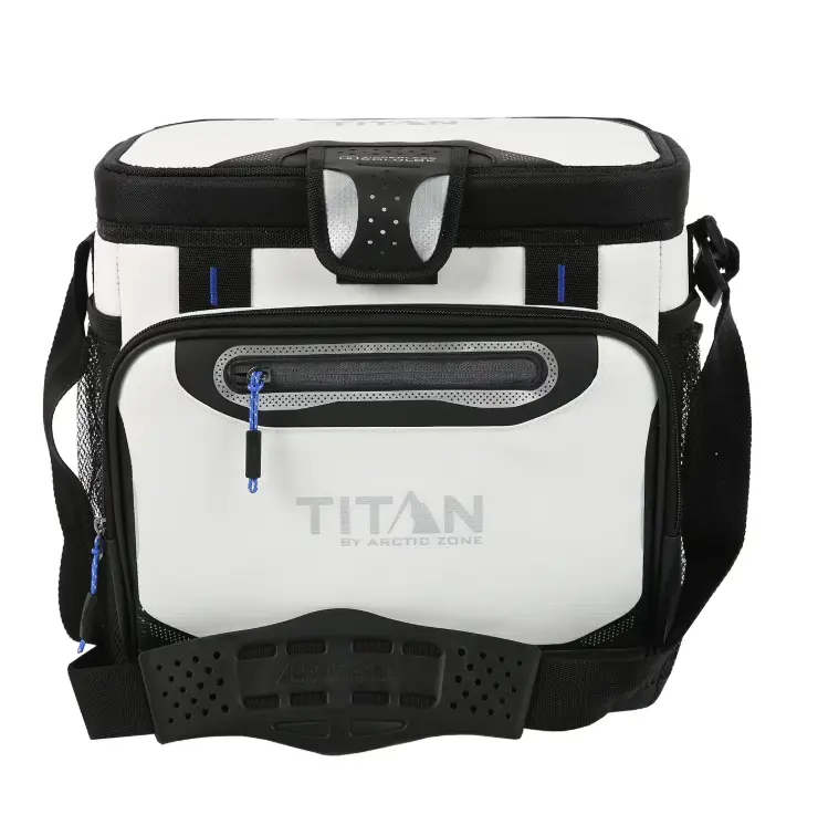 Titan by Arctic Zone Zipperless Soft Cooler - 11 Qt, Holds 16 Cans, White for Camping, Hiking