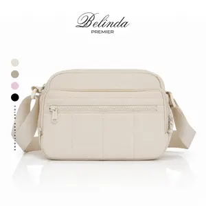 BELINDA Puffer Crossbody Bag for Women, Lightweight Quilted Shoulder Purse with Adjustable Strap, Water-Resistant Mini Travel Bag, Phone Wallet Crossbody, Gift for Her.