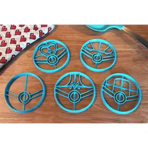 Pokemon Pokeball Cookie Cutters- Pokeball, Greatball, Ultraball, Masterball, Loveball