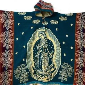Alpaca poncho our Virgin Mary design