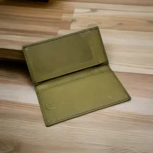 Checkbook Cover Holder Super Slim Plain Mens Womens Genuine Leather Cowhide New