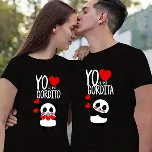 "I Love You" Graphic Cotton T-Shirt for Couples - Casual Crew Neck, Soft and Comfortable,  Perfect for Matching Couples, Ideal for Casual Wear, Romantic Gift for Him and Her, Couples Fashion, Everyday Wear