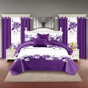 9 piece Microfiber Bedding Set for Farmhouse Bedroom and Dorm Decor All Season Comfort Breathable Durable Soft Queen or King Size with Gift Bag Christmas Floral Print 11