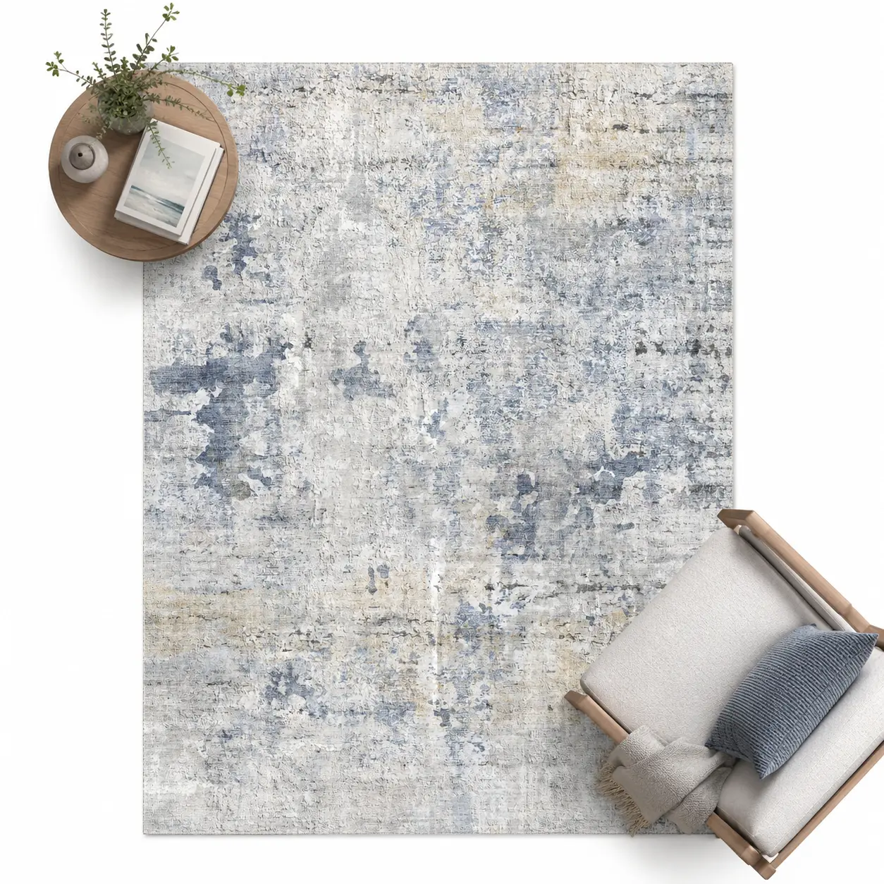 ComiComi Modern Abstract Art Area Rug, Ultra Soft &Cozy High-Density Low Pile, Non-Slip Backing, Machine Washable Rug, Water Stain Resistant Rugs for Living Room, Bedroom, Dining Room, Home Decor, Reading Room, Apartment, Summer Win (5x7/6x9/8x10)