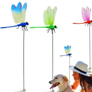 Outdoor Realistic Dragonfly Fishing Rod Holder, Metal Dragonfly Clip for Indoor Outdoor Garden, Creative Home Decor Accessory