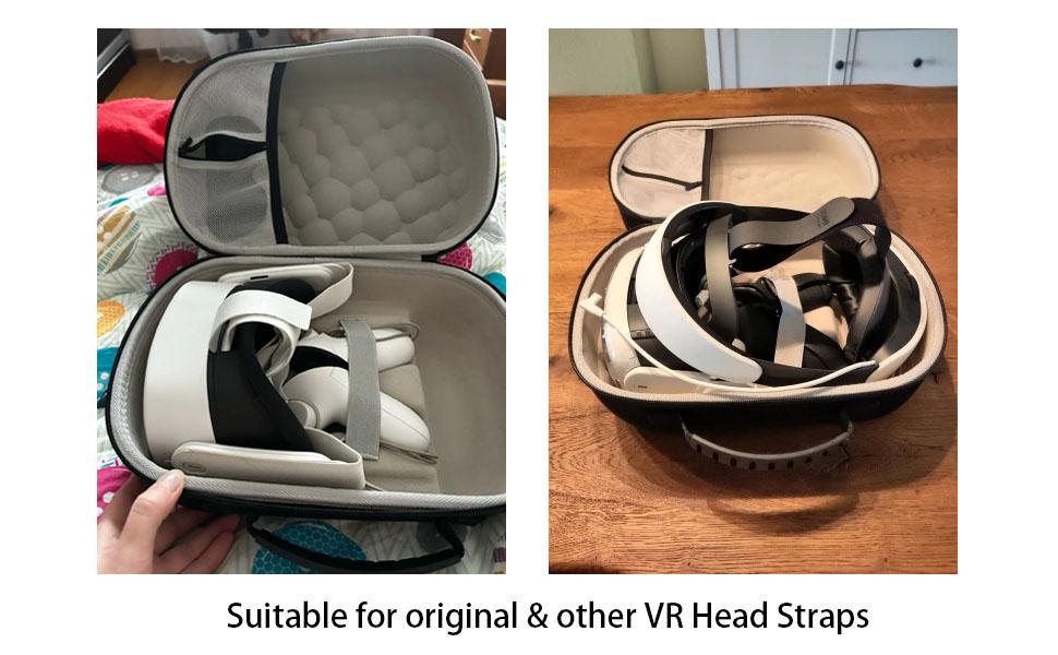 Hard Carrying Case Compatible with Meta Quest 3, Quest 3S and Quest 2 VR Accessories