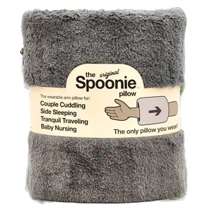 Grey Spoonie Pillow® - Ultra-Soft Arm Pillow for Comfortable Cuddling, Sleeping and Traveling