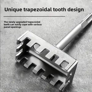 1 Piece 86-Type Square Punch Tool - Damage-Free Wall Design, with serrated teeth and double mortar holes, carbon steel blades and anti-slip handle. Suitable for homeowners, electricians, DIY projects and home improvement, with an efficient design.