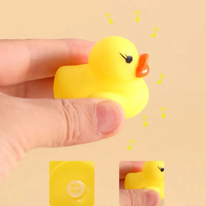 Bathroom Decor, Non-Toxic Rubber Material, Bath Tub Squeeze Call Cute Duck, Sensory Water Play Duck Sound Maker, Stress Relief Pool Gift