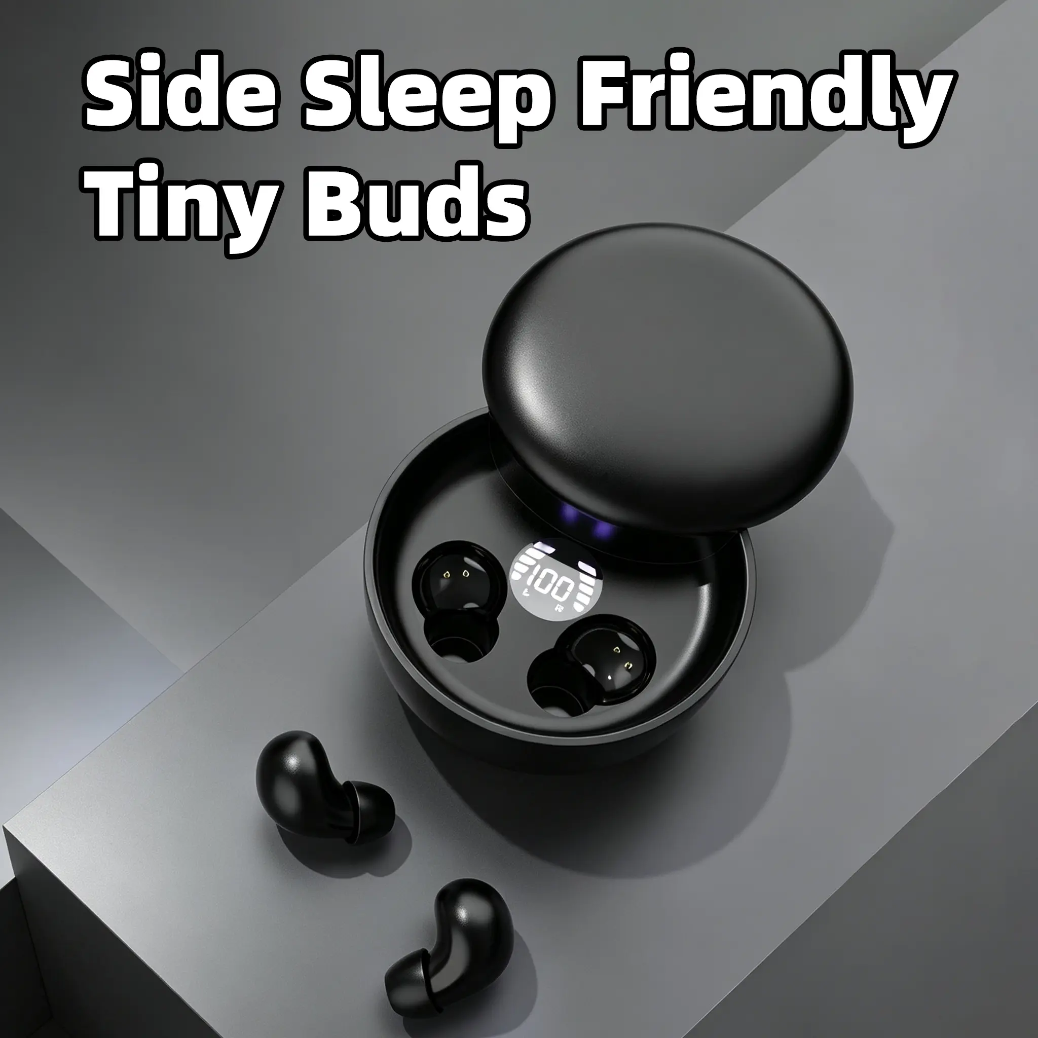 Ultra Mini Sleep Earbuds with immersive clear stereo sound for ASMR & light music, tiny invisible lightweight fit offers gentle pain-free long-time wearing