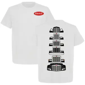 Peterbilt Evolution T-Shirt, Grille History Trucker Graphic, Big Rig Fan Collector Gift
