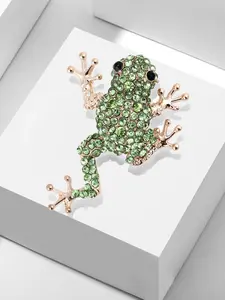 Cute Creative Frog Brooch, Fun Cartoon Design, Coat Suit Pin, Anti-Exposure, Versatile Accessory for Women, Fashionable Jewelry, Lapel Brooch