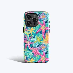 "Starfish Beach Aesthetic Phone Case, Ocean Sea Life Pattern, Slim Protective Cover for IPhone 11-17 Series, Summer Gift for Women Girls "