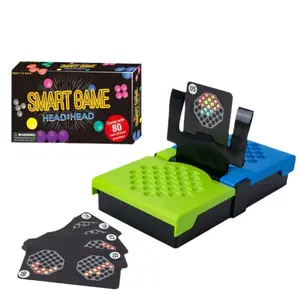 Kids Logical Thinking Training Big Battle Intelligence Magic Bead Game Featuring 80 Challenges Educational Double Puzzle Game Puzzle Board
