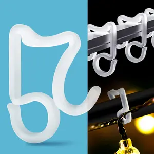 Holiday Light Clips Christmas Light Clips Outdoor Hang Gutter Hooks for Christmas Decoration String Lights Weatherproof Outdoor Lights Clips for Halloween Xmas(100 Pieces) Bieyaaso
