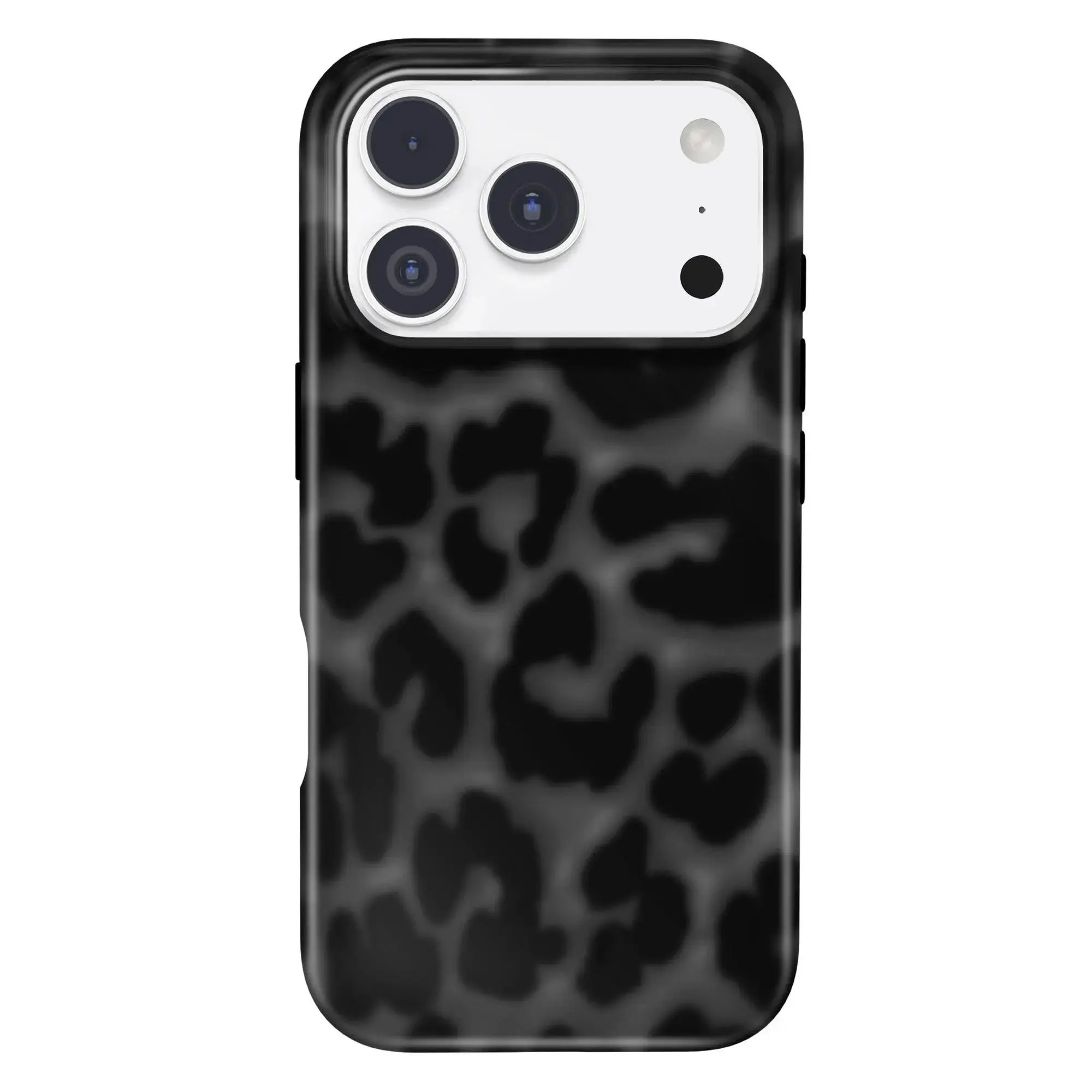 It Girl Black Leopard Hard + Soft Protect Cover for iPhone 17, Multi-Model Fit Mobile Phone Case with Full-Wrap Print