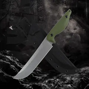 Hiking Knife,G10 Handle,CNC Numerical Control Fine Grinding Process,Knife with K Sheath,Great for Camping,BBQ, Hiking,Gift Idea