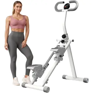 Stair Stepper for Home Vertical Climber, Foldable Full Body Exercise Aerobic Climbing Machines, Mountaineering Fitness Equipment with Adjustable Handles
