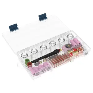 TOOLIOM 71Pcs TIG Welding Torch Consumables Kit, Stubby Gas Lens, Glass & Ceramic Cups, Back Caps - Fit WP-17/18/26 Torches