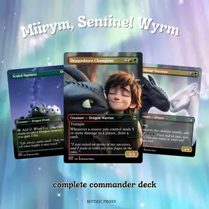 MTG Proxy 100+ Card Commander Deck – Skybound Companions | Dragon Tribal Flying Creatures | Fantasy Dragon Rider Theme | MTG Gift