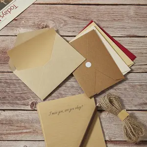 Stationery Writing Paper and Envelopes Set with Jute Rope 4 X 6 for Writing Letter, (20 Best Paper with 10 Heavyweight envelopes),by Gift Office Products