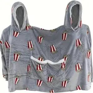 Couples Hoodies Pajamas, Oversized Matching Onesies Sweatshirts, Two Person Hoodie with Pockets, Polyester (Polyester Fiber), Mixed Color, with April Fool'S Day Gift, Birthday Gift, Valentine'S Day Gift, Prank Gift