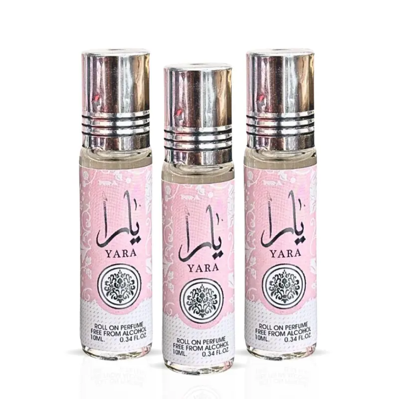 YARA Roll On Perfume Oil CPO 10ML (0.34 OZ) By Ard Al Zaafaran | Captivating Aroma for the Modern Women. (PACK OF 3)