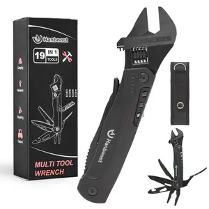 Hanboost 19 In 1 Multitool Wrench with Wire Cutter for Outdoor Camping