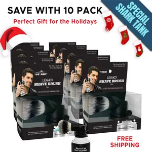 Legacy Shave Brush Shark Tank Special <br> (10-Pack) (Shave Cans Not Included) </br>