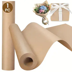 1 Roll Solid Color Kraft Paper, Leather Paper, Wrapping Paper for Gifts, Home Party Decorations, Wedding, Arts, Crafts, Valentine's Day, Christmas