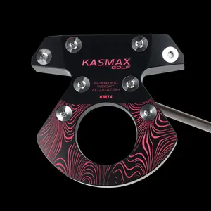 KASMAX KM14 zero-torque golf putter 6061 aluminum alloy center balance black plated shaft artificial leather grip gift head cover