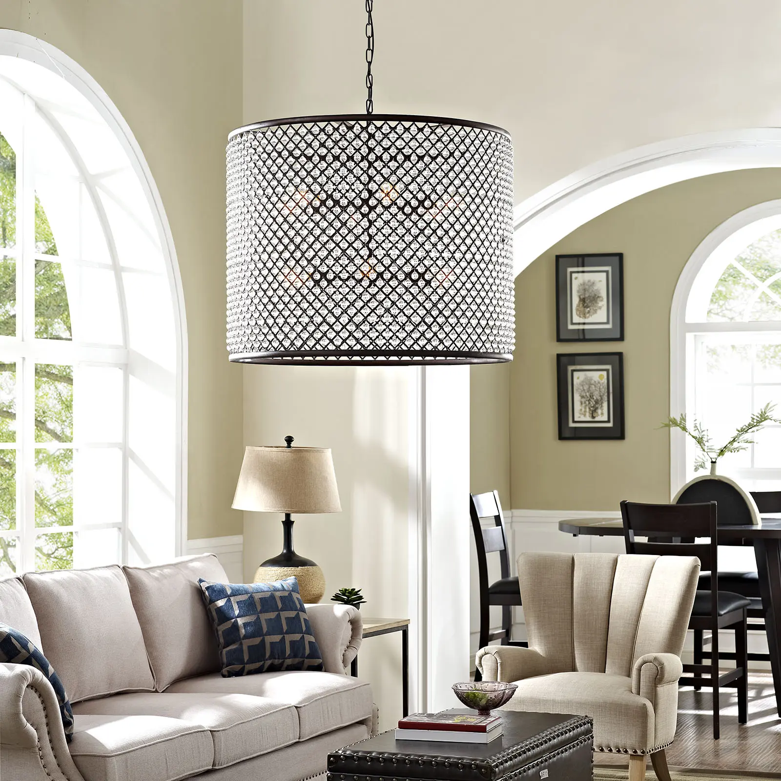 Modway Prosperity Chandelier in Brown