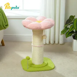 Flower Small  Tree  Scratching Post for Indoor with Super Thick Natural Sisal Post Pink Stable Removable Perch Mat Balls Cat Coffin Bed Orthopedic Washable Human Dog Wooden Outdoor Enclosure Roof Tree with Sisal Posts Multi-Level Tree with Hemp Posts