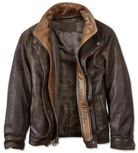 Romano Lambskin Leather Jacket - Dark Brown Collared Neck Coat with European Style & First Class Stitching
